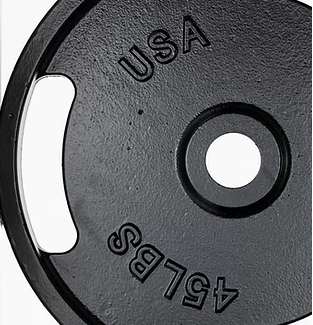 Weight Plates Olympic Barbell Cast Iron Made in the USA